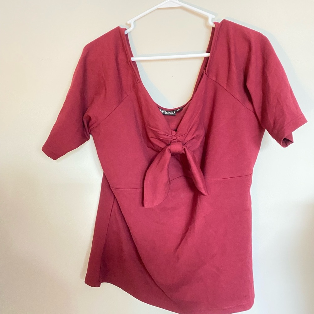 ModCloth- Red Velvet Shirt